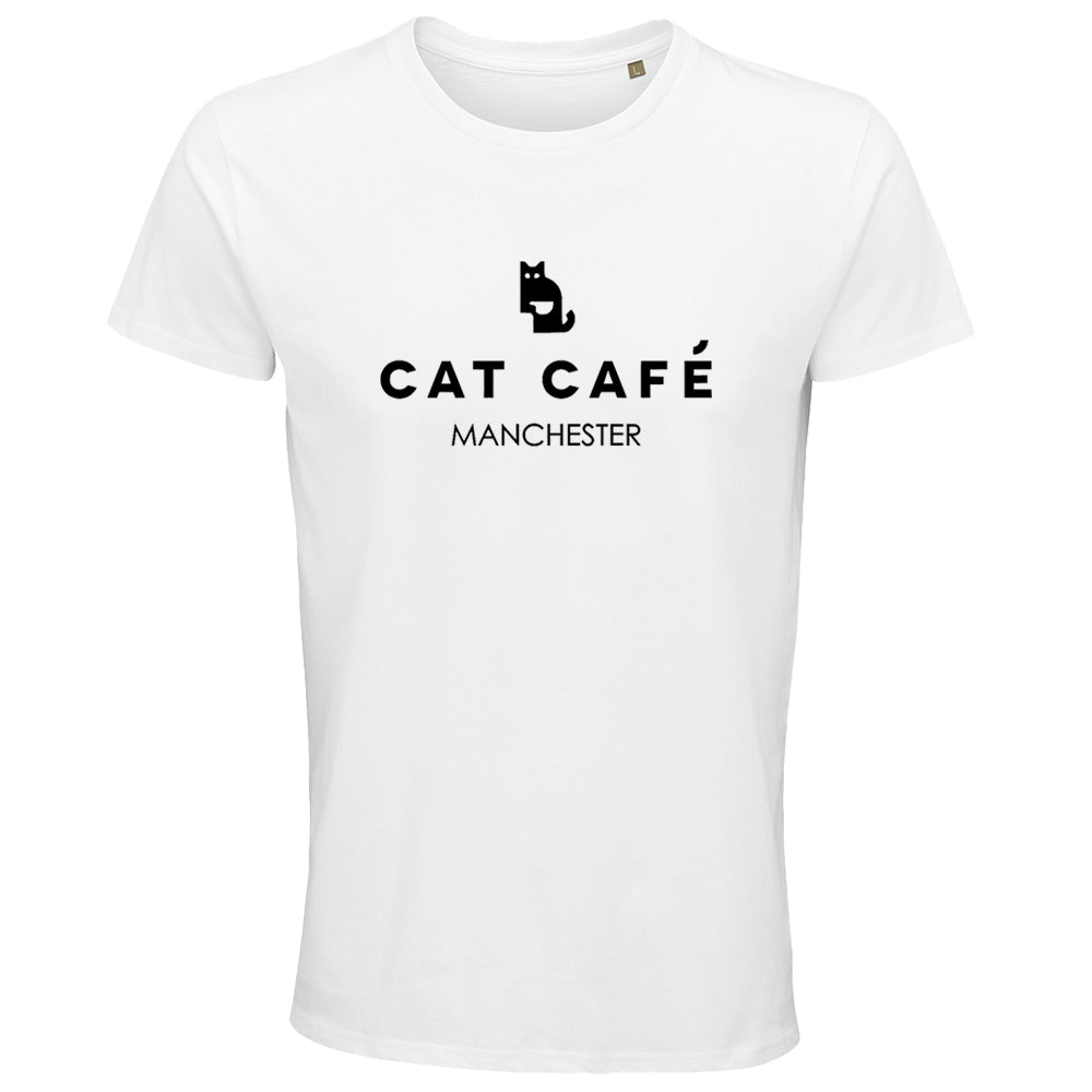 Cat Cafe Manchester Logo T-Shirt - White