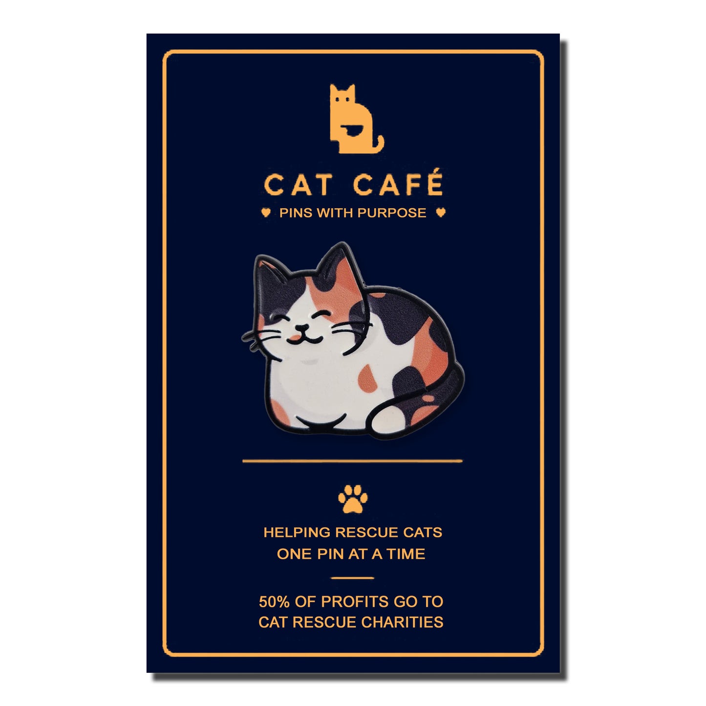 Calico Cat Pin Badge