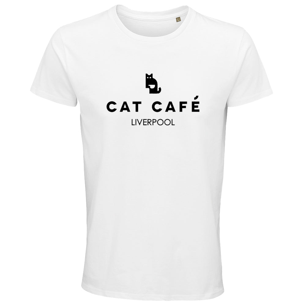 Cat Cafe Liverpool Logo T-Shirt - White