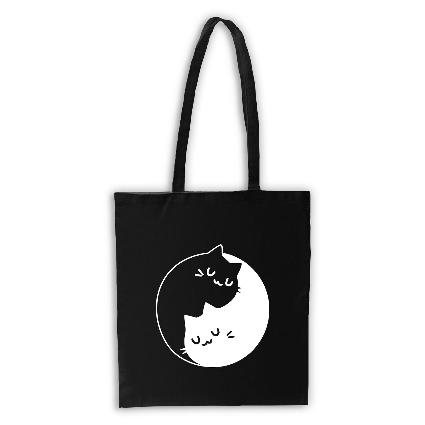 Yin Yang - Black Tote Bag