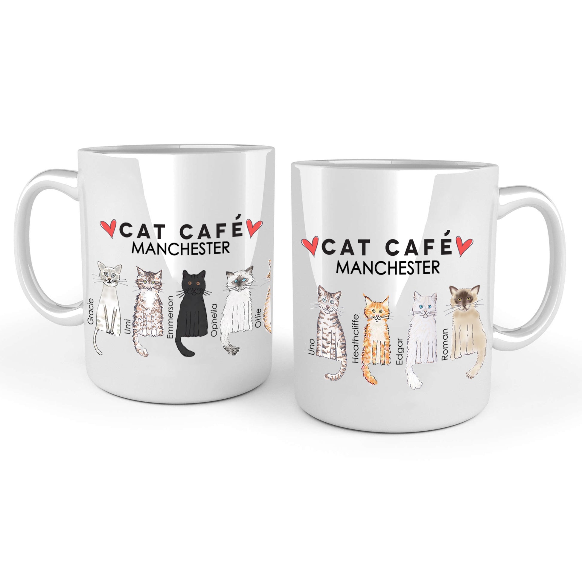 Cat Cafe Manchester Family Doodle Mug