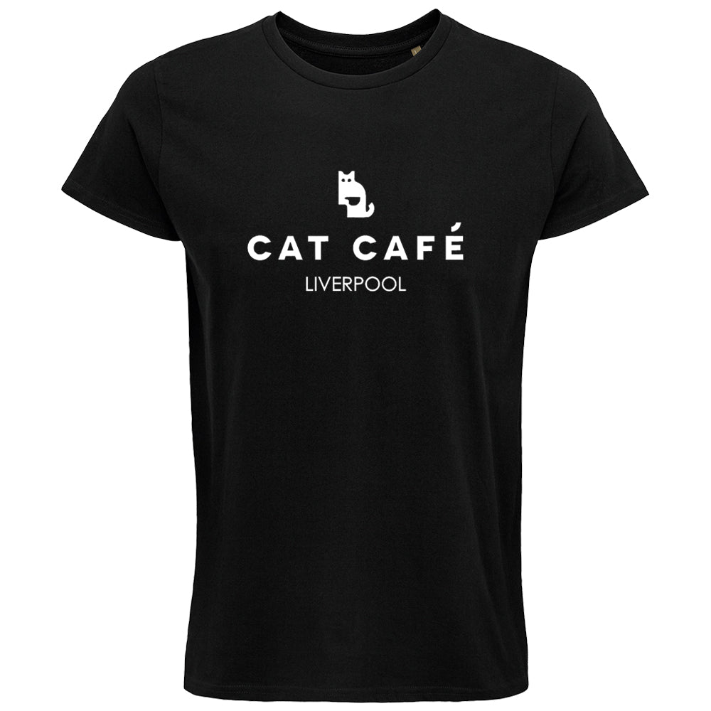 Cat Cafe Liverpool Logo T-Shirt - Black