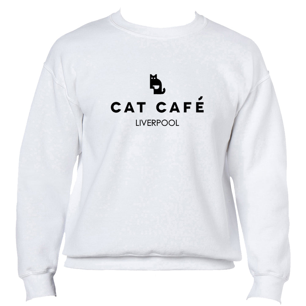 Cat Cafe Liverpool Logo Jumper - White