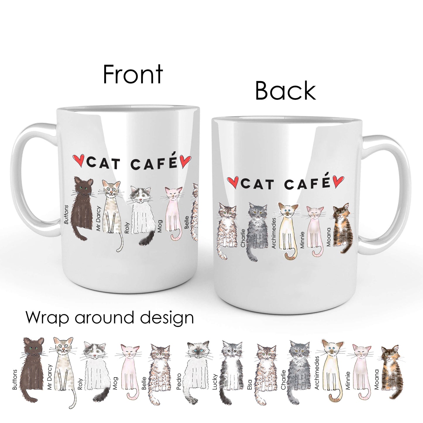 Cat Cafe Liverpool Family Doodle Mug