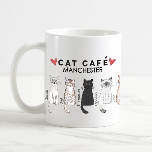 Cat Cafe Manchester Family Doodle Mug