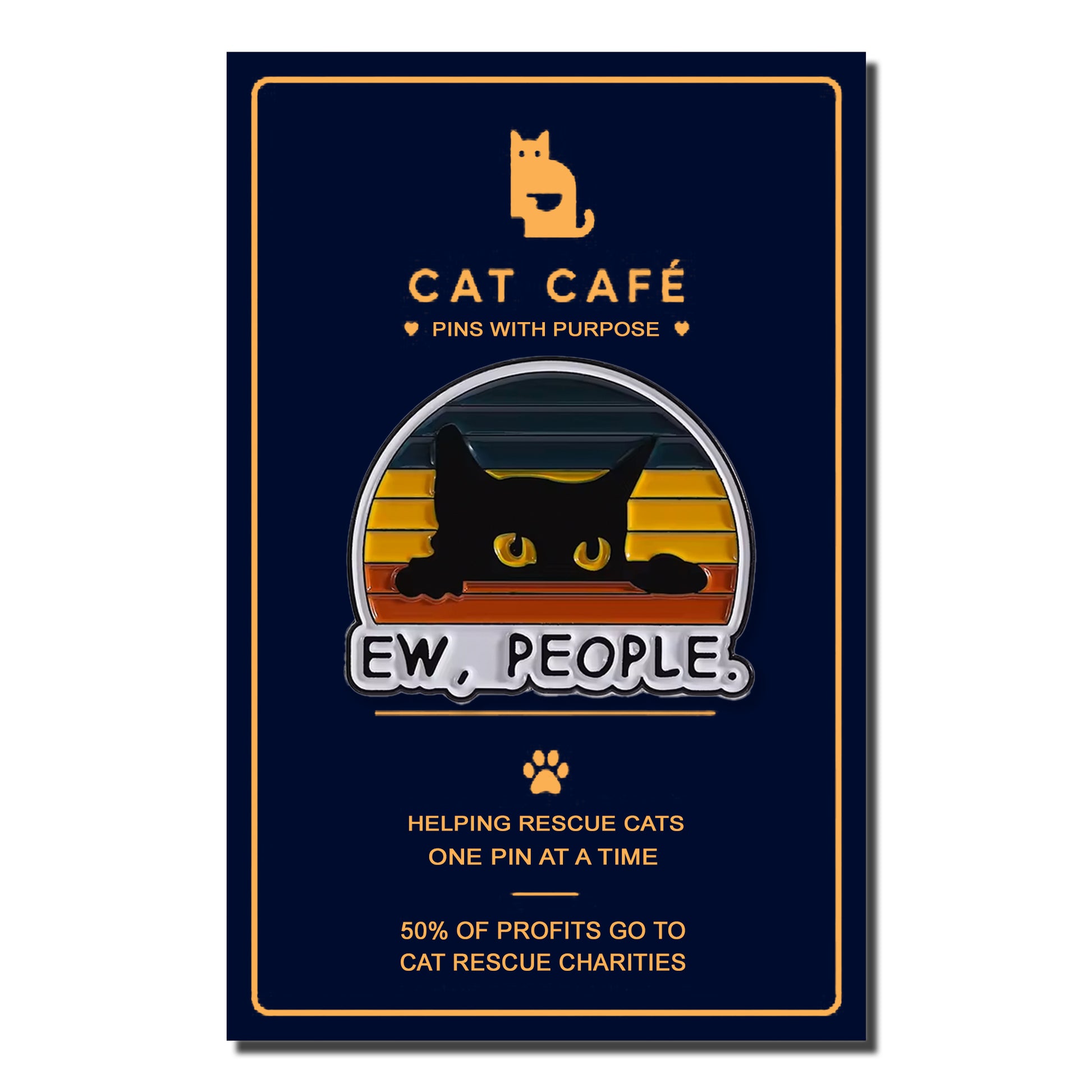 Ew, People Cat Pin Badge