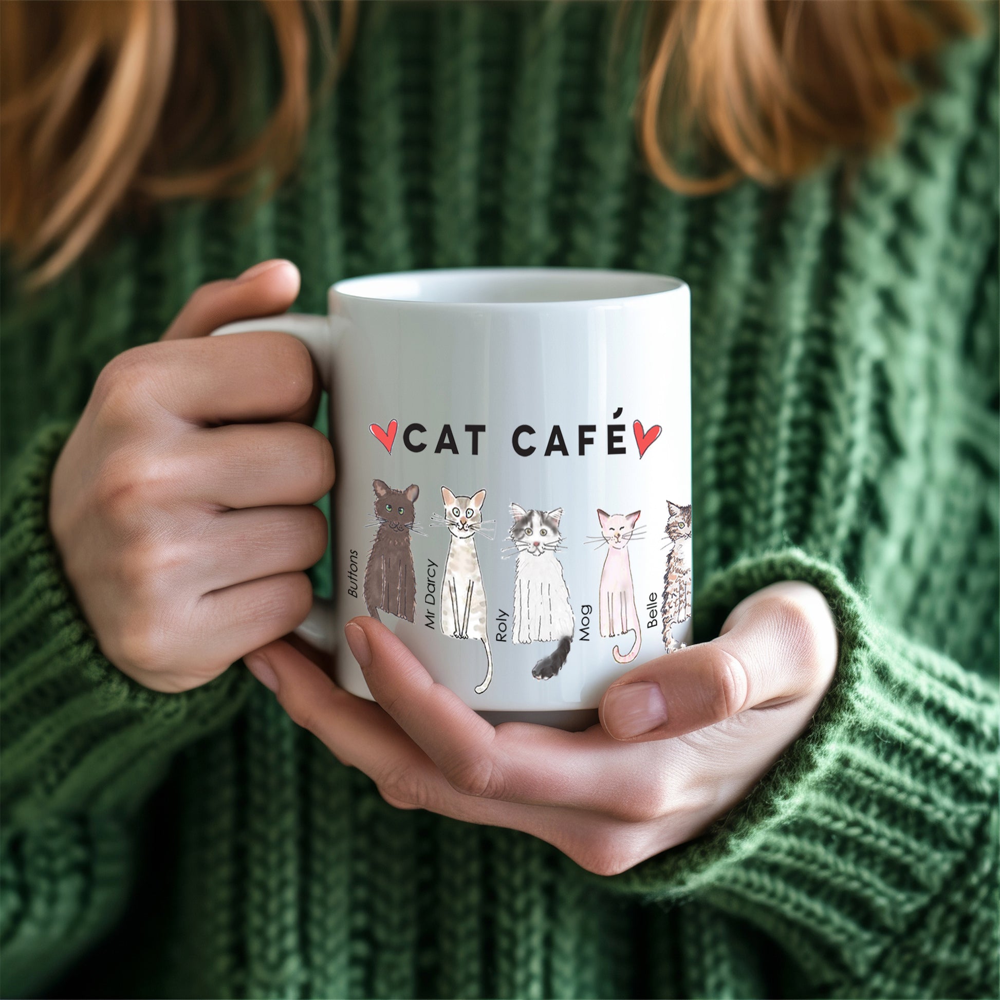 Cat Cafe Liverpool Family Doodle Mug