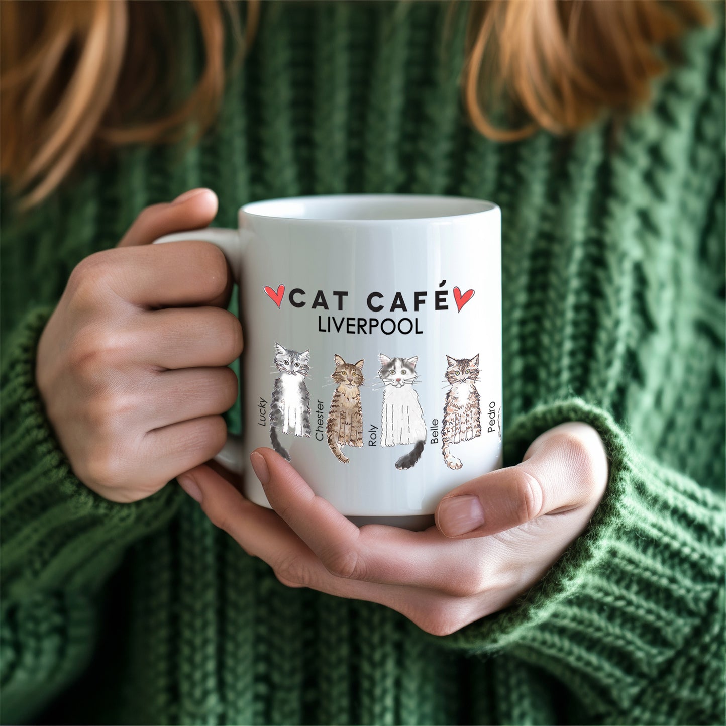 Cat Cafe Liverpool Family Doodle Mug