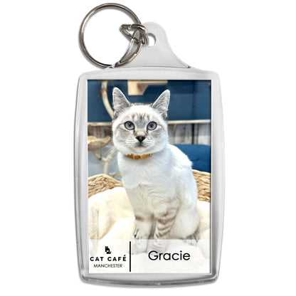 Cat Cafe Manchester Keyring - Gracie
