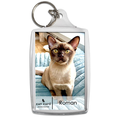 Cat Cafe Manchester Keyring - Roman