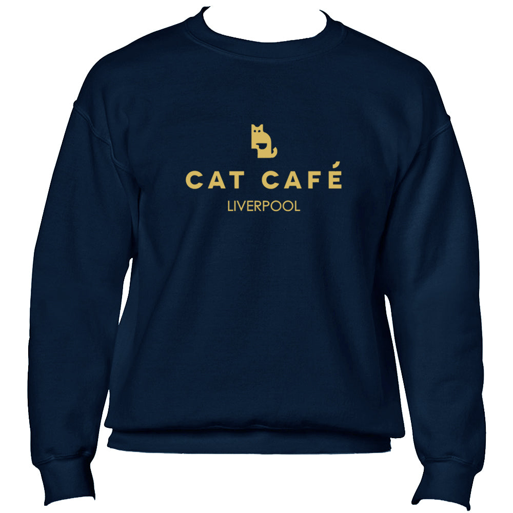 Cat Cafe Liverpool Logo Jumper - Navy