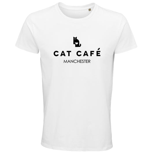 Cat Cafe Manchester Logo T-Shirt - White