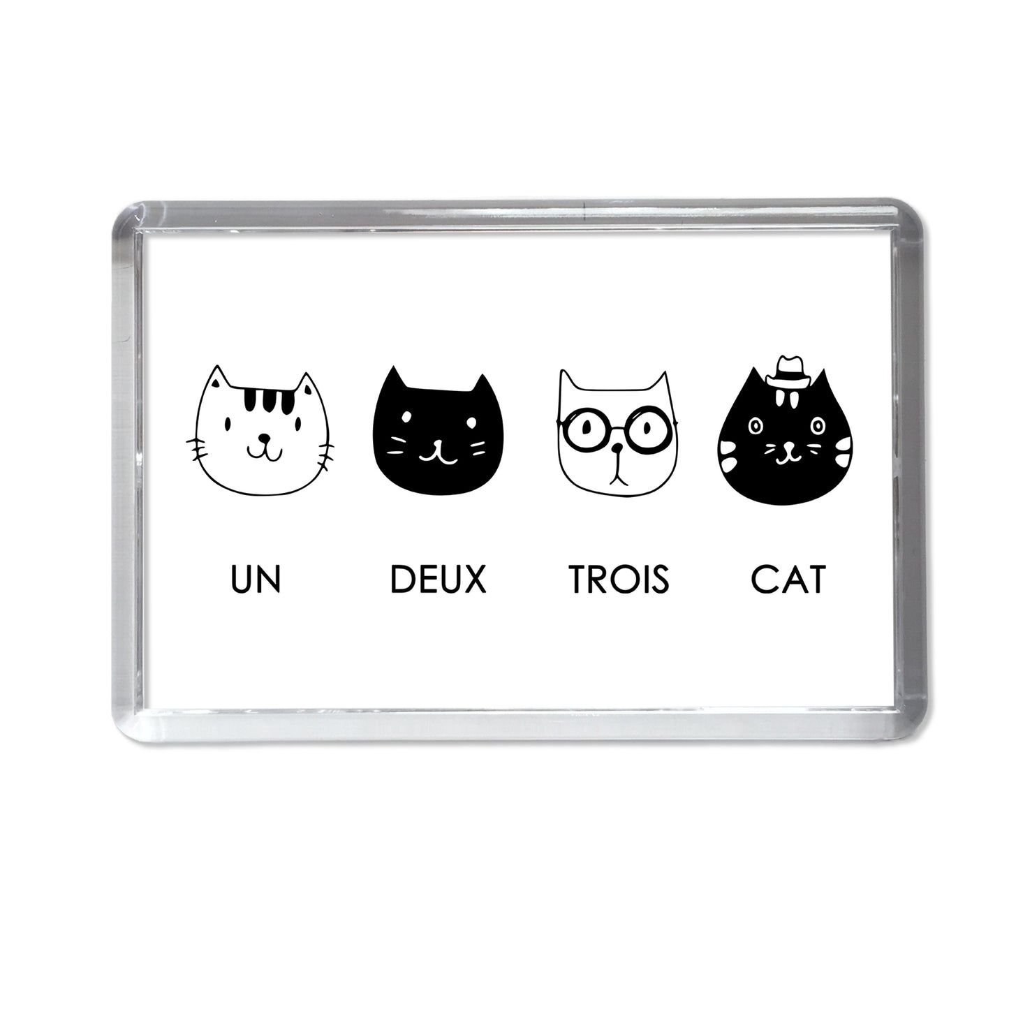 Un. Deux. Trois. Cat Magnet