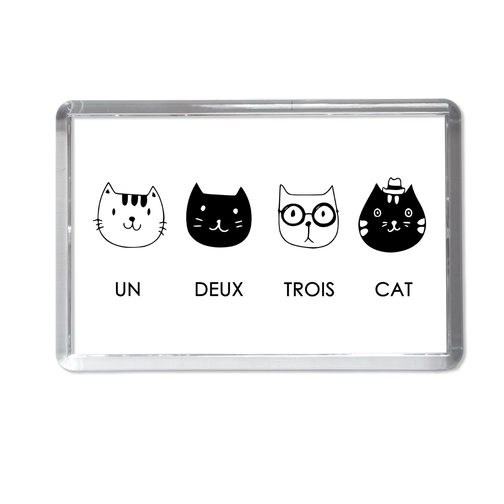 Un. Deux. Trois. Cat Magnet