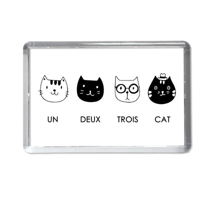 Un. Deux. Trois. Cat Magnet