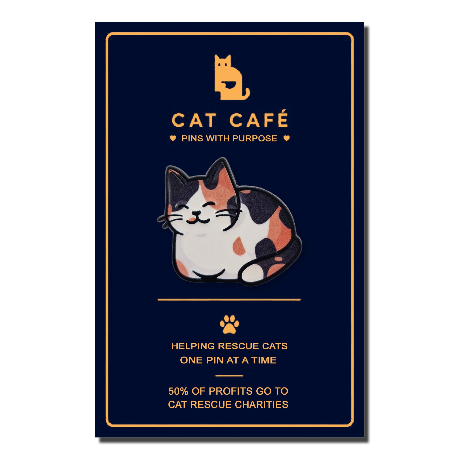Calico Cat Pin Badge