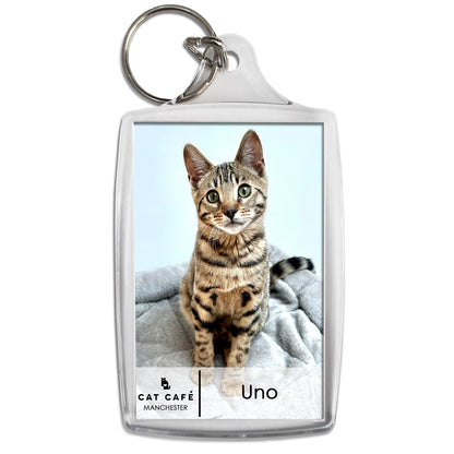Cat Cafe Manchester Keyring - Uno
