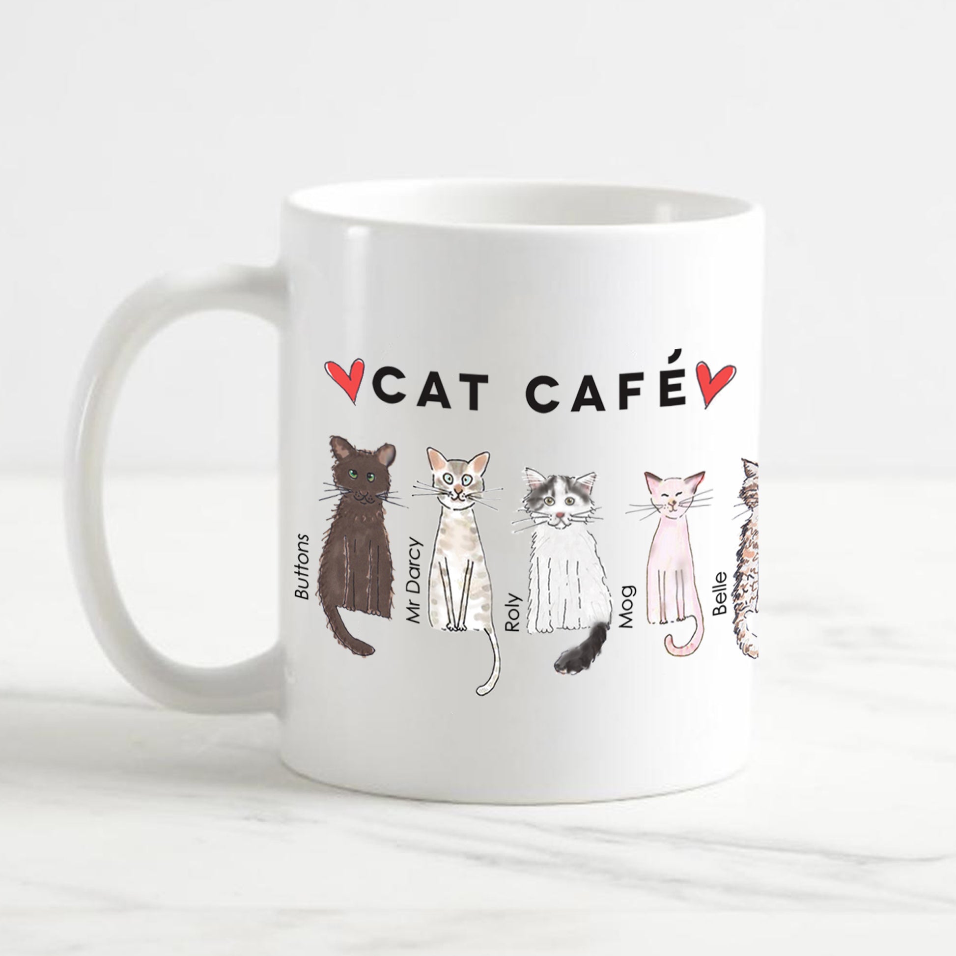Cat Cafe Liverpool Family Doodle Mug