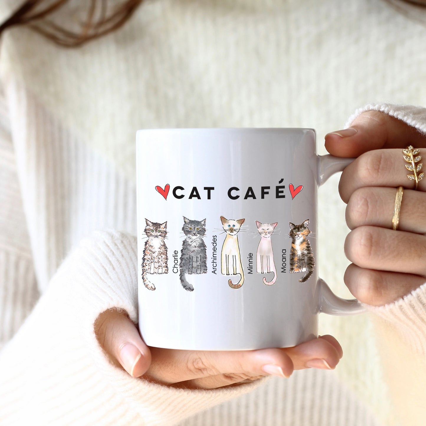 Cat Cafe Liverpool Family Doodle Mug