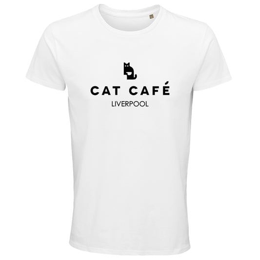Cat Cafe Liverpool Logo T-Shirt - White