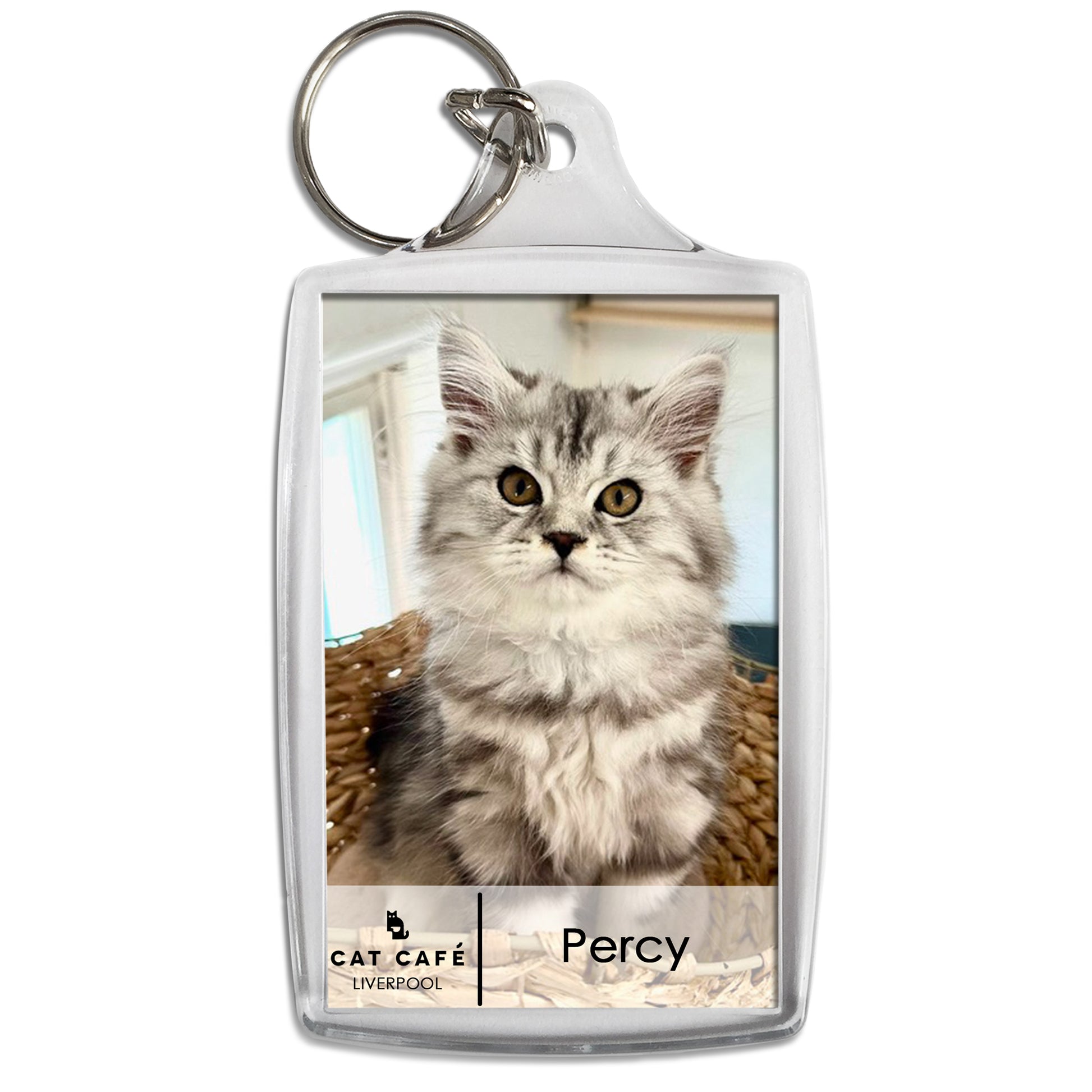 Cat Cafe Liverpool Keyring - Percy