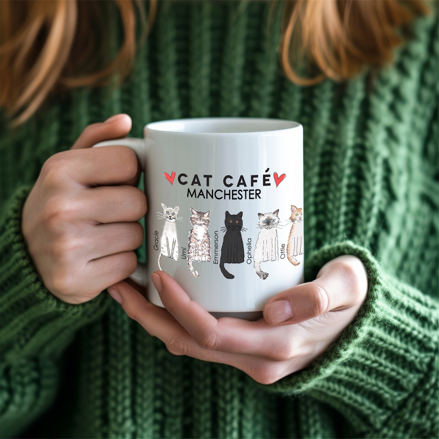 Cat Cafe Manchester Family Doodle Mug