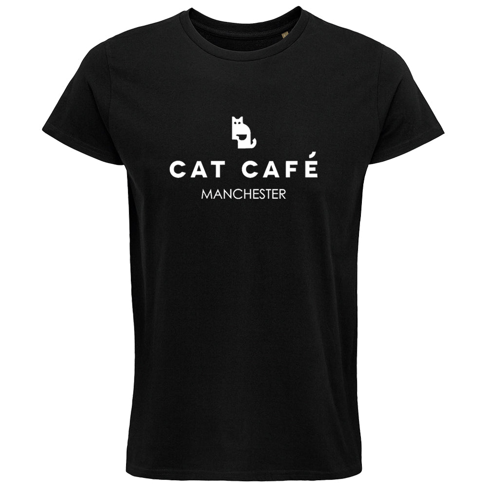 Cat Cafe Manchester Logo T-Shirt - Black
