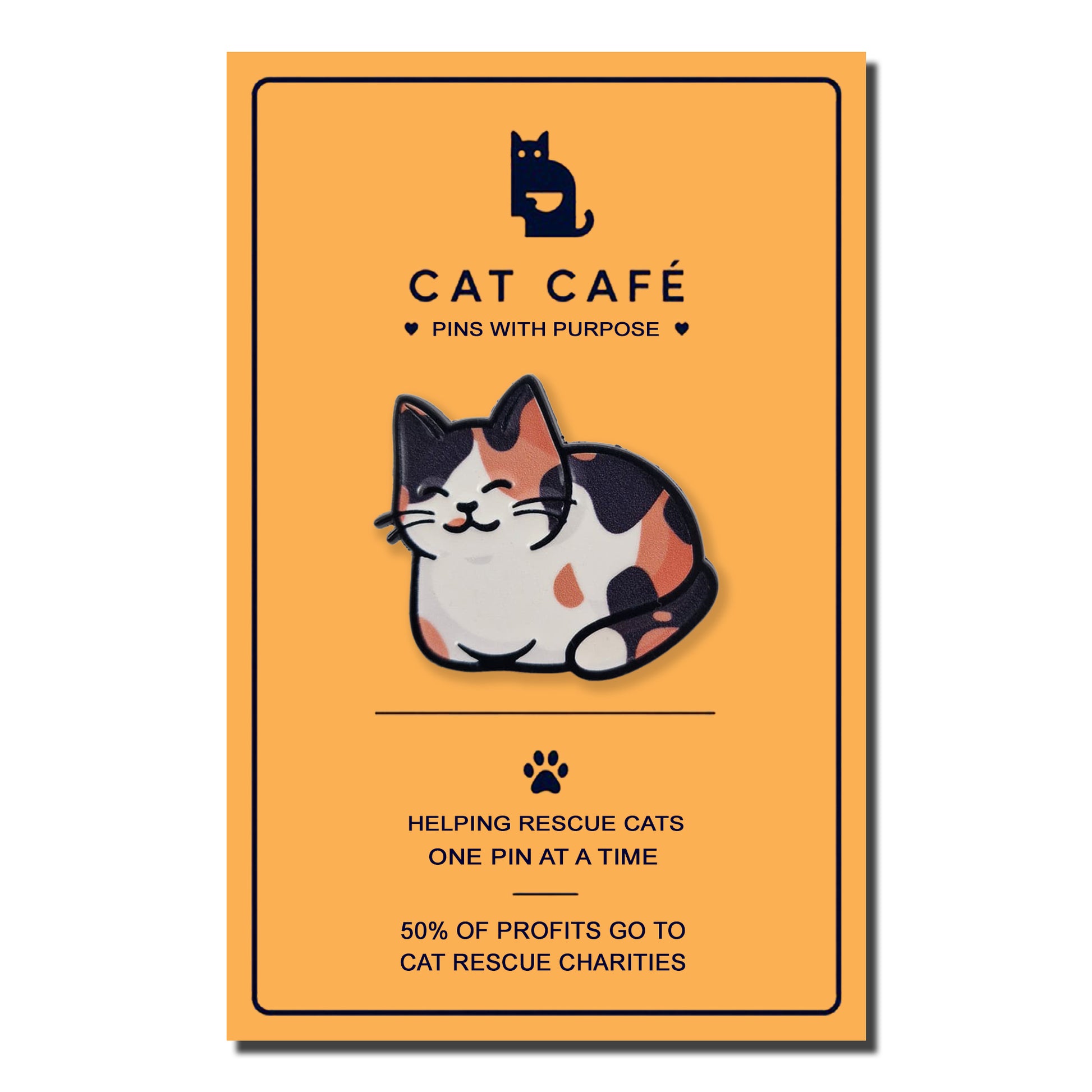 Calico Cat Pin Badge