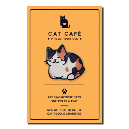 Calico Cat Pin Badge
