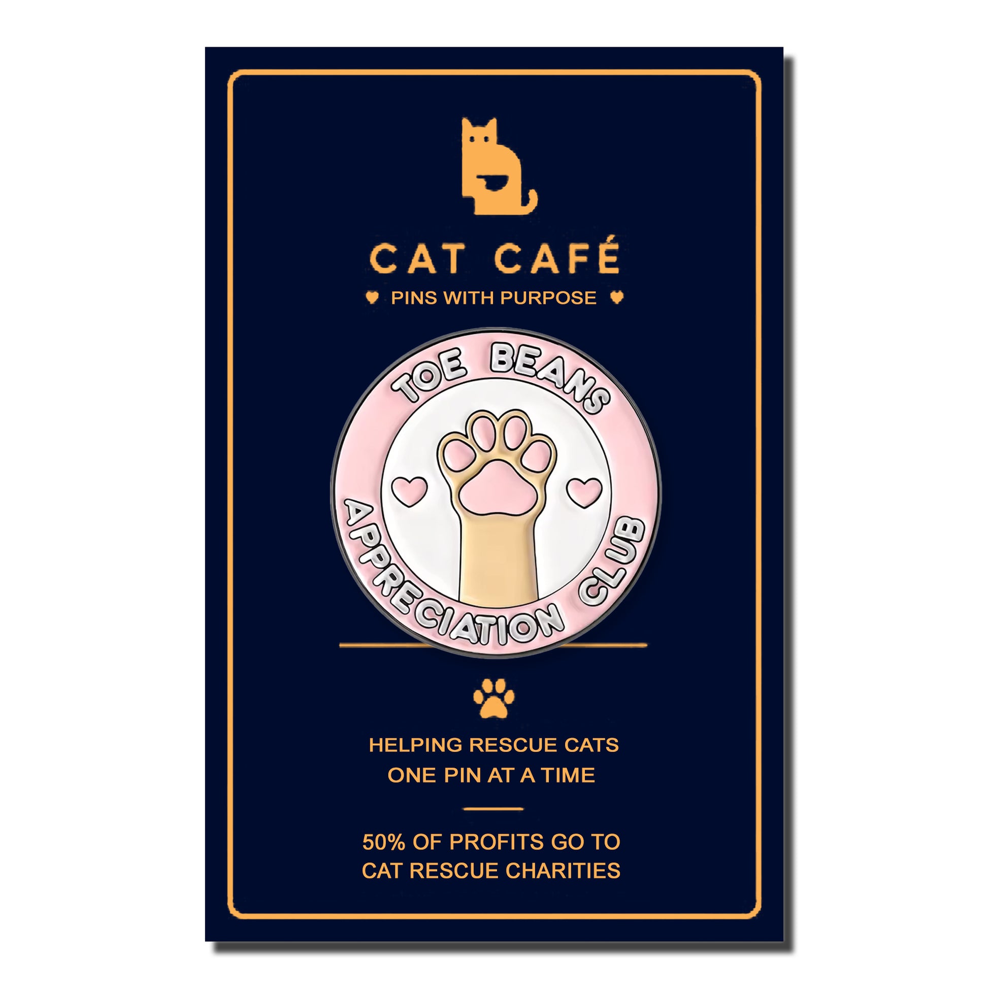 Toe Beans Appreciation Club Cat Pin Badge