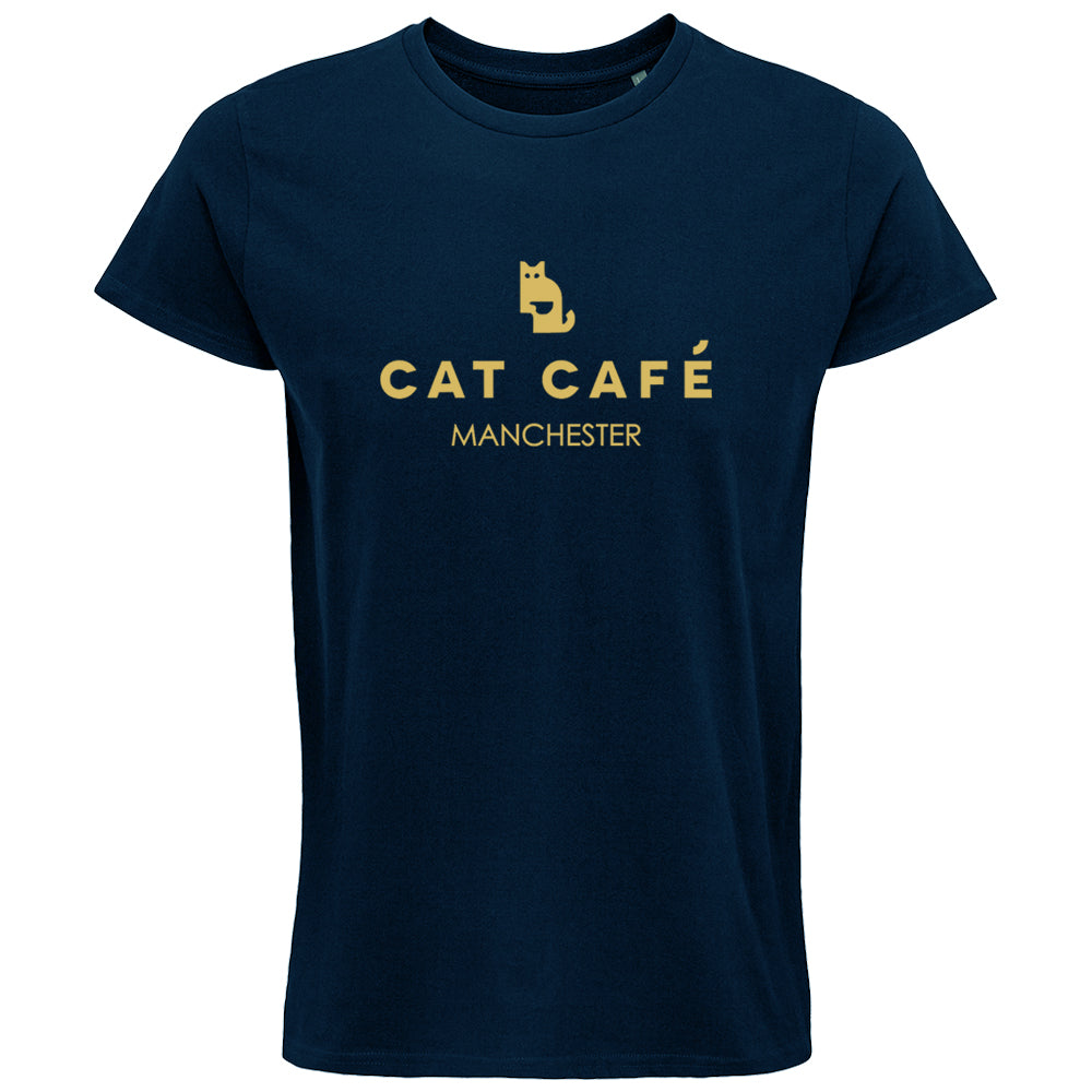 Cat Cafe Manchester Logo T-Shirt - Navy