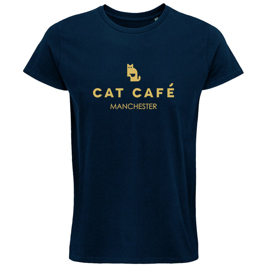 Cat Cafe Manchester Logo T-Shirt - Navy