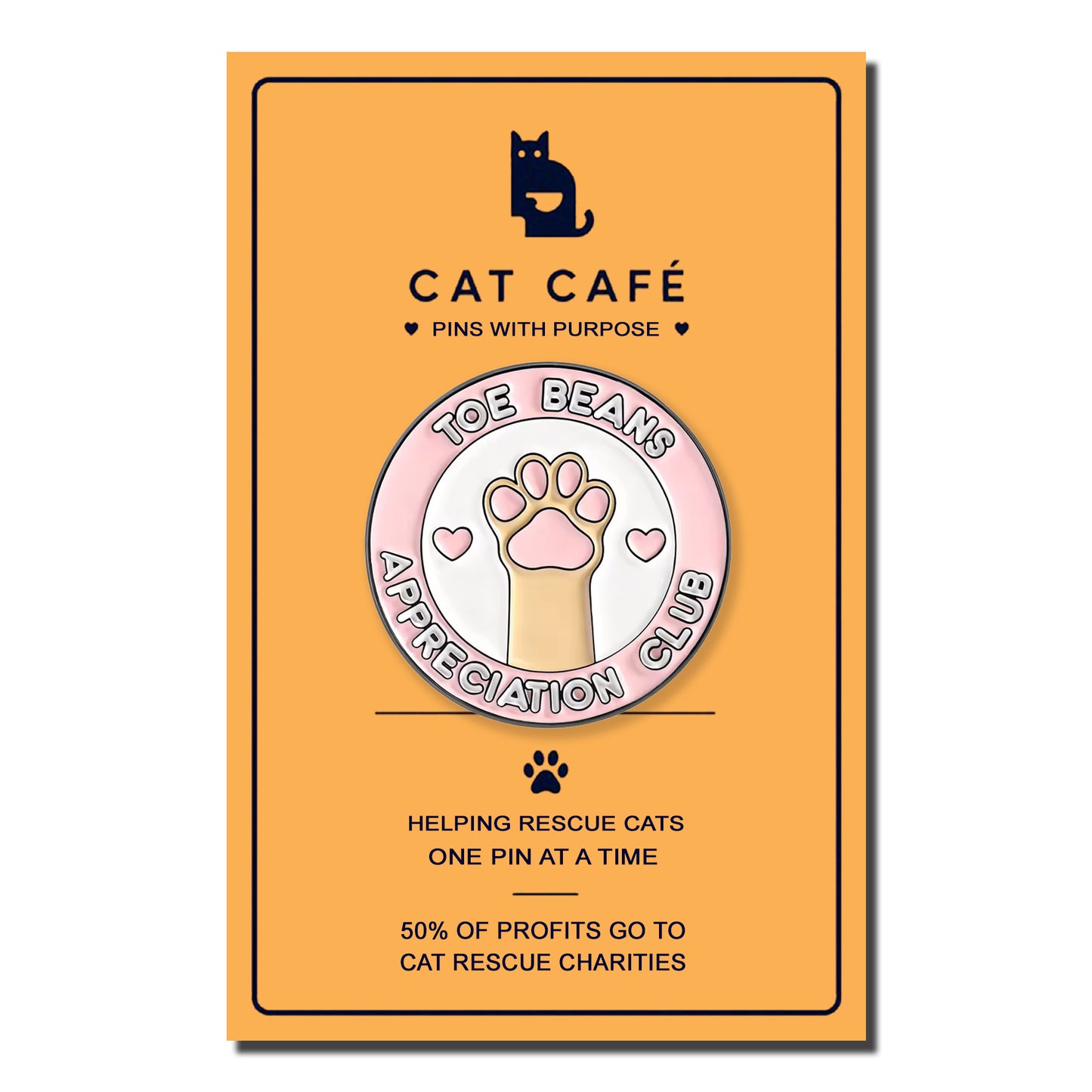 Toe Beans Appreciation Club Cat Pin Badge