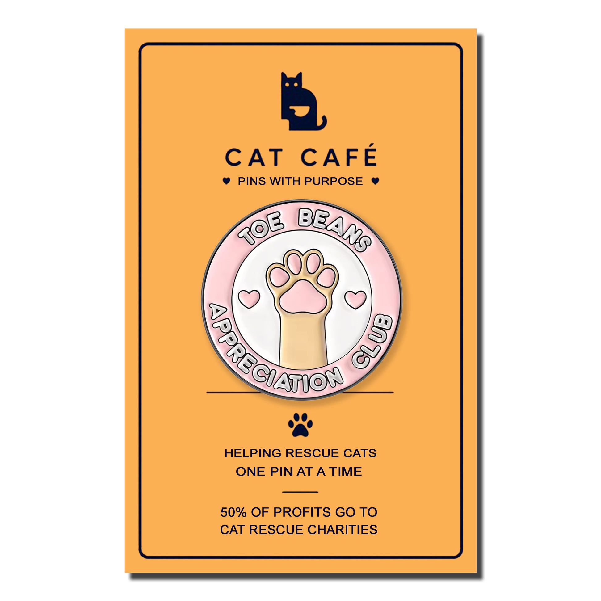 Toe Beans Appreciation Club Cat Pin Badge