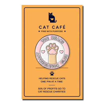 Toe Beans Appreciation Club Cat Pin Badge
