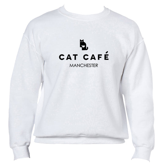 Cat Cafe Manchester Logo Jumper - White