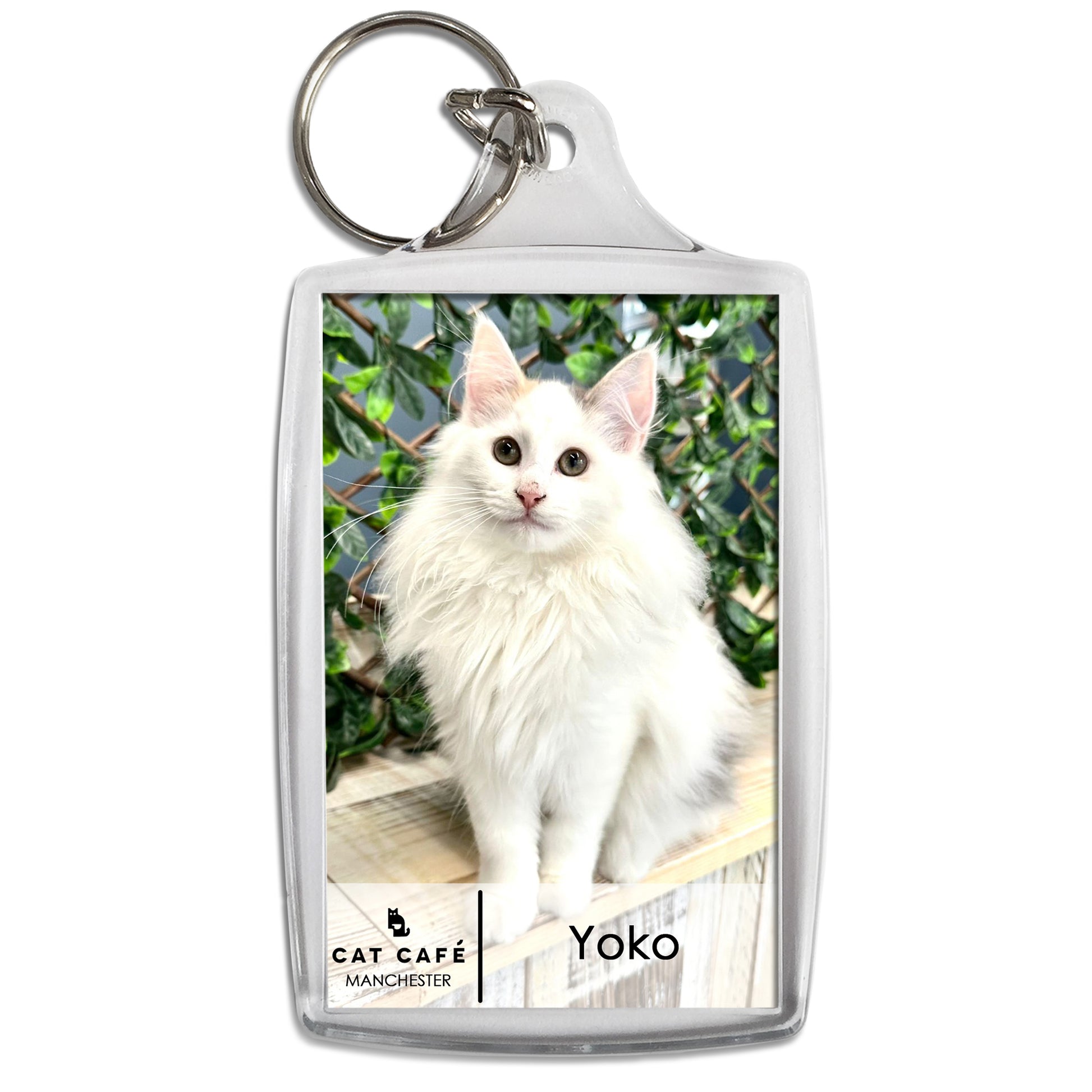 Cat Cafe Manchester Keyring - Yoko