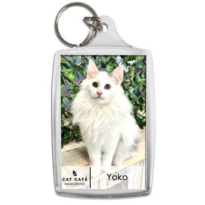 Cat Cafe Manchester Keyring - Yoko