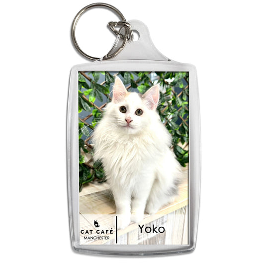 Cat Cafe Manchester Keyring - Yoko