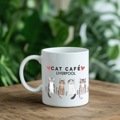 Cat Cafe Liverpool Family Doodle Mug