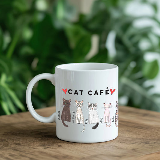 Cat Cafe Liverpool Family Doodle Mug