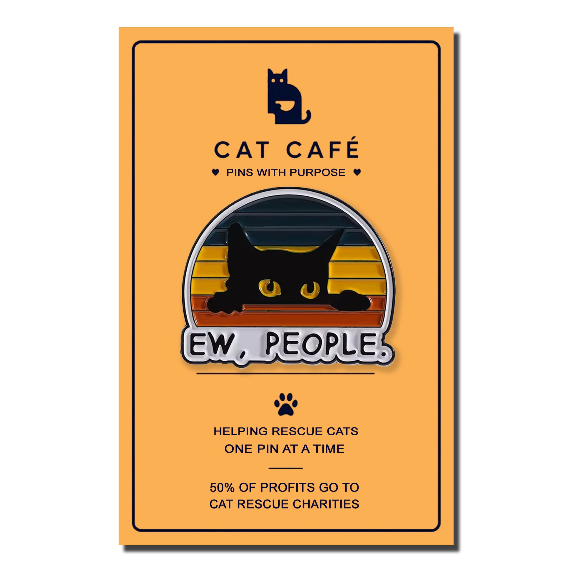 Ew, People Cat Pin Badge